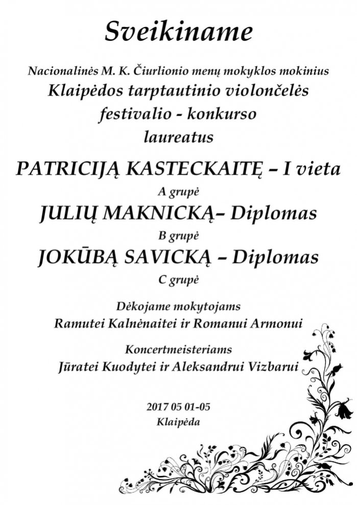 Violonceles.Klaipeda